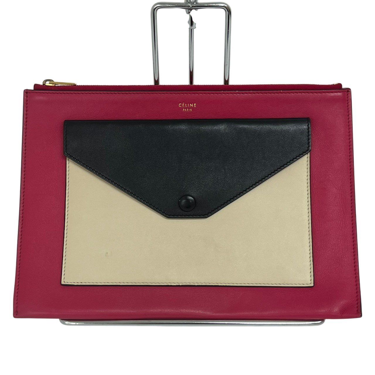 CELINE/セリーヌ/レザー/クラッチバッグ/ピンク/RS1406 CELINE/セリーヌ/レザー/クラッチバッグ/ピンク/RS1406 - メルカリ