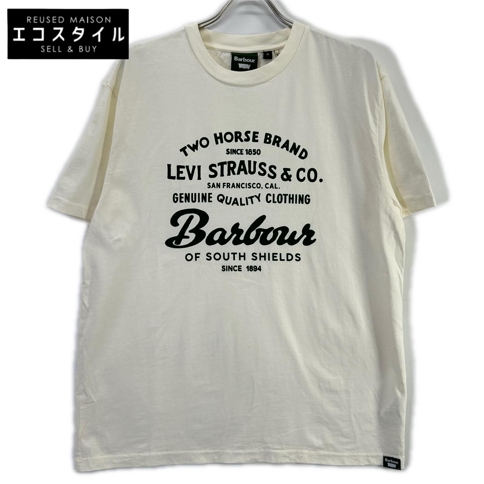 Barbour　バブアー　ホワイト 252MTS1513 × Levi's グラフィックTシャツ　M