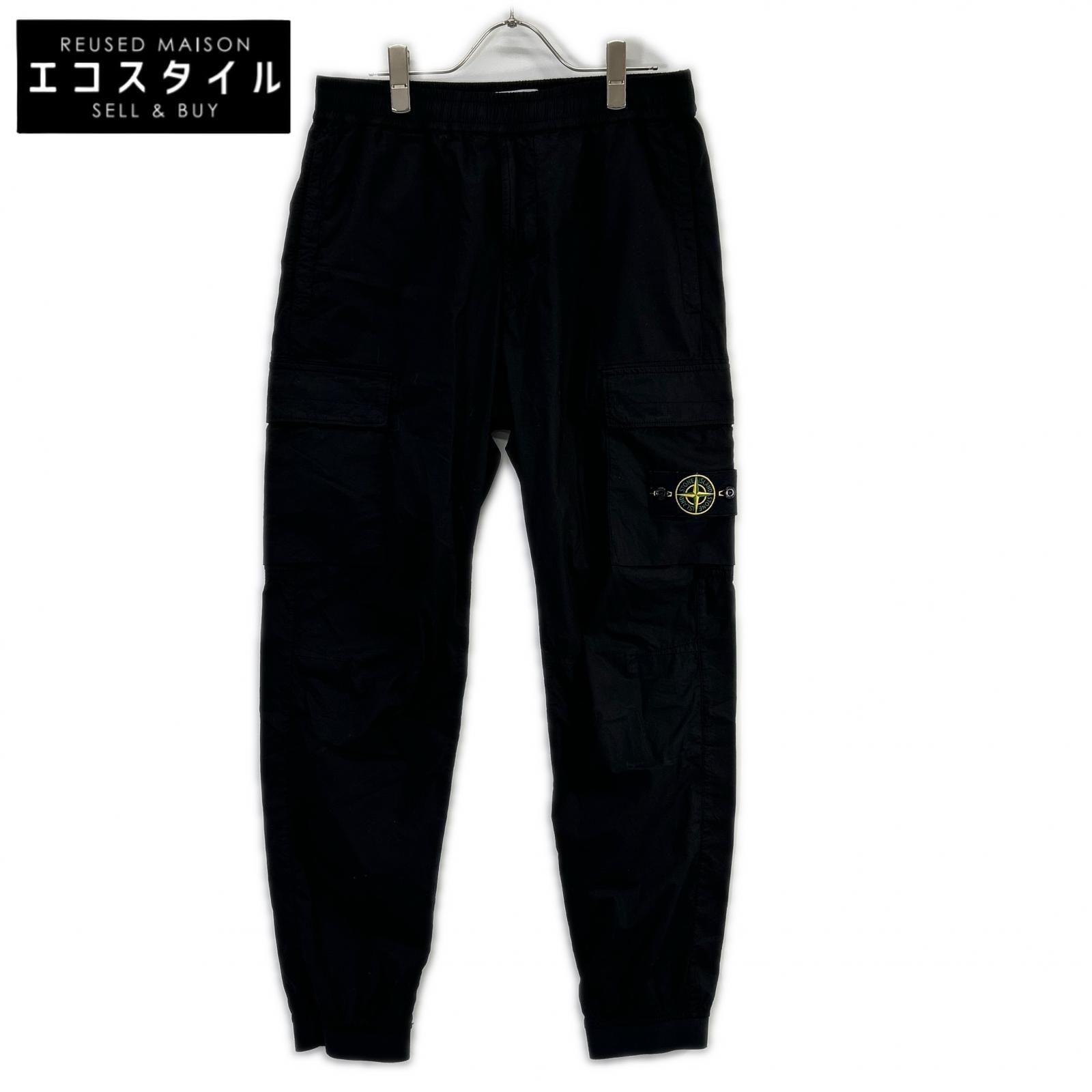 STONE ISLAND　ストーンアイランド　25年 L1S153100031 ブラック レギュラー テーパード カーゴパンツ　W31