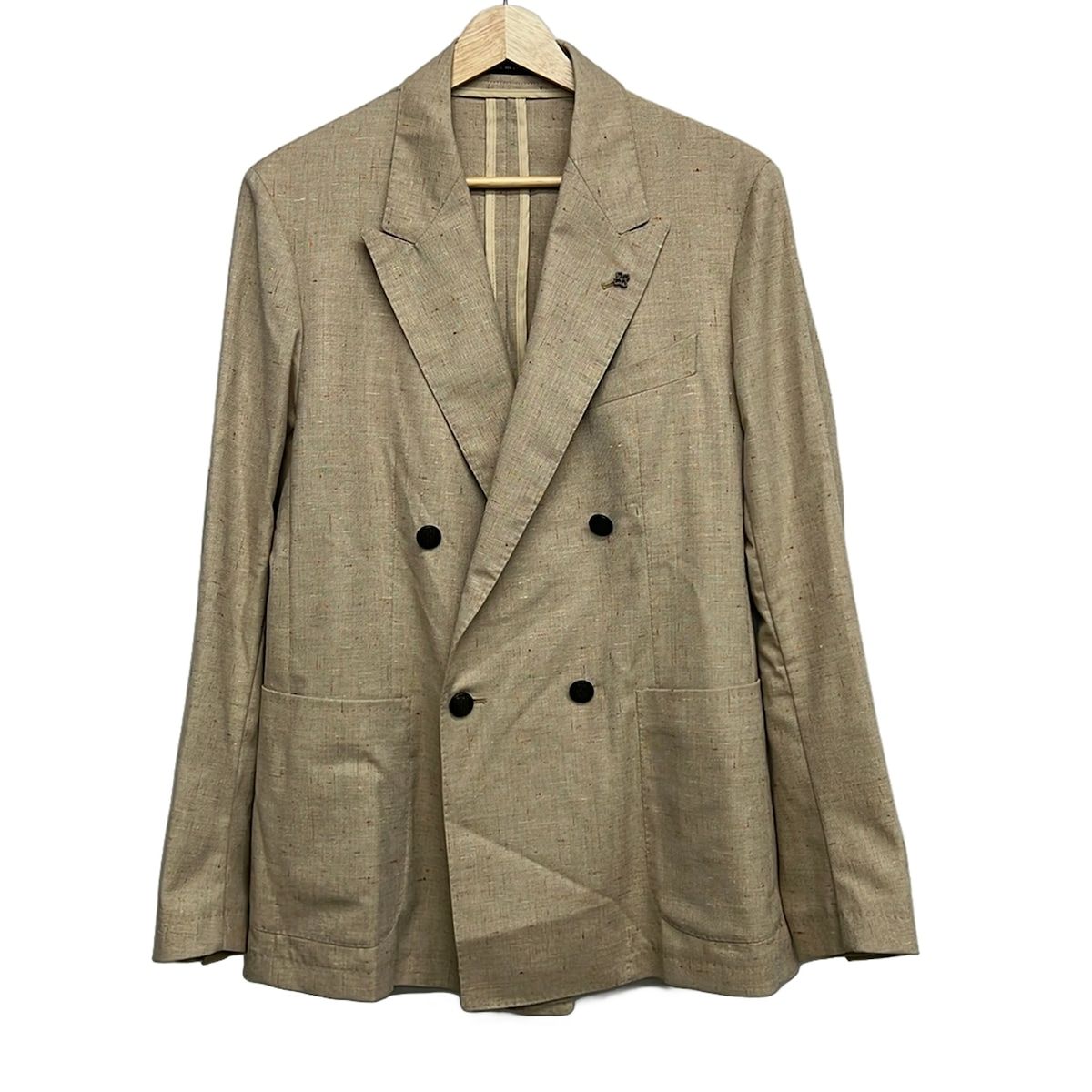 TAGLIATORE(タリアトーレ) ジャケット サイズ48 XL メンズ美品 - ベージュ 長袖/ダブル/春/夏