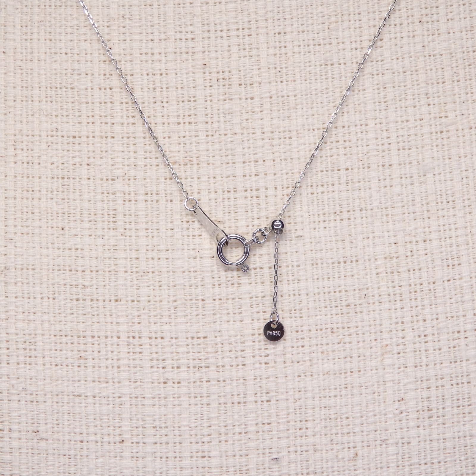 ダイヤモンド ネックレス チェーン付 Z5286 0.14ct プラチナPt 四葉