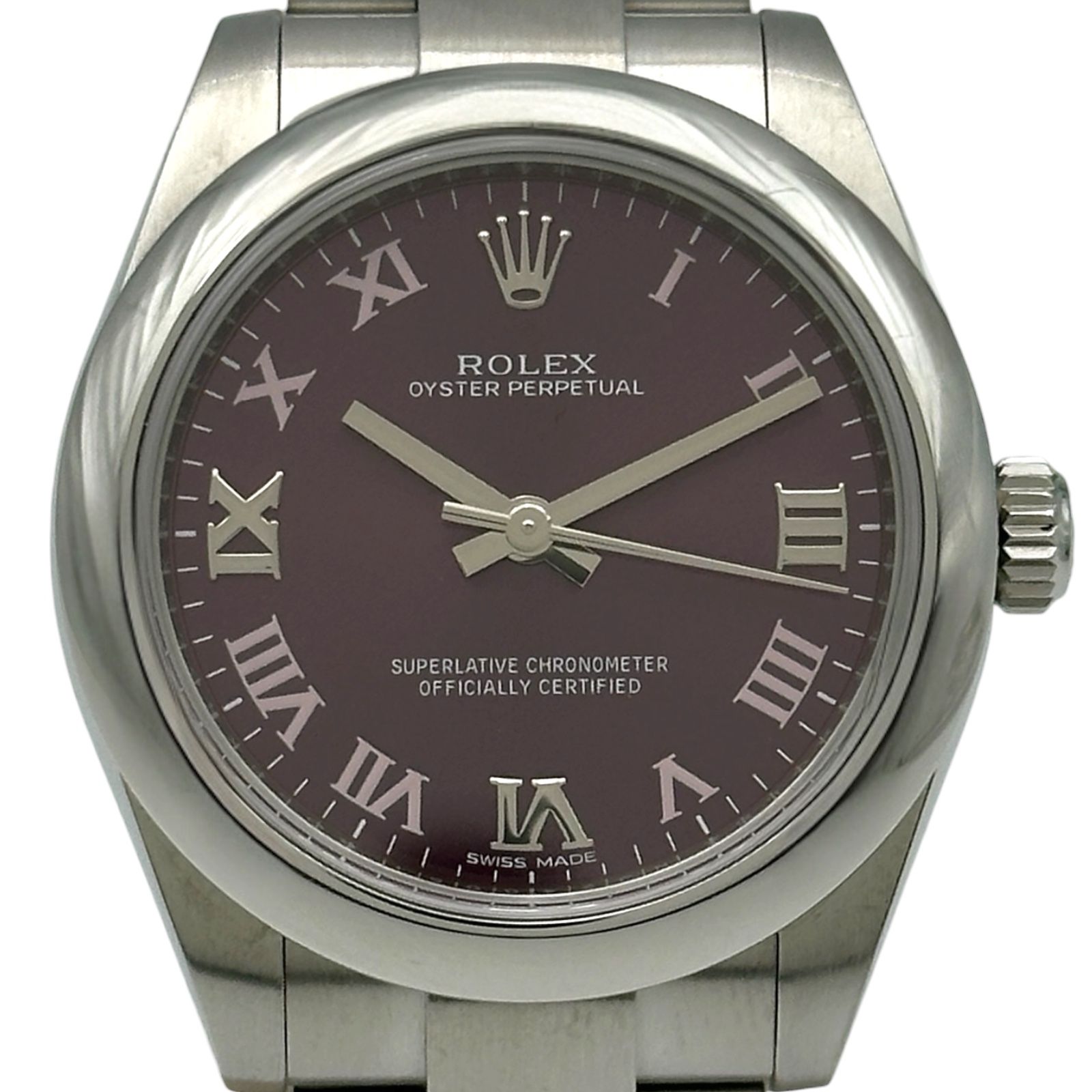 ロレックス ROLEX オイスターパーペチュアル31 177200 レッドグレープ ステンレススチール 自動巻き レディース 腕時計