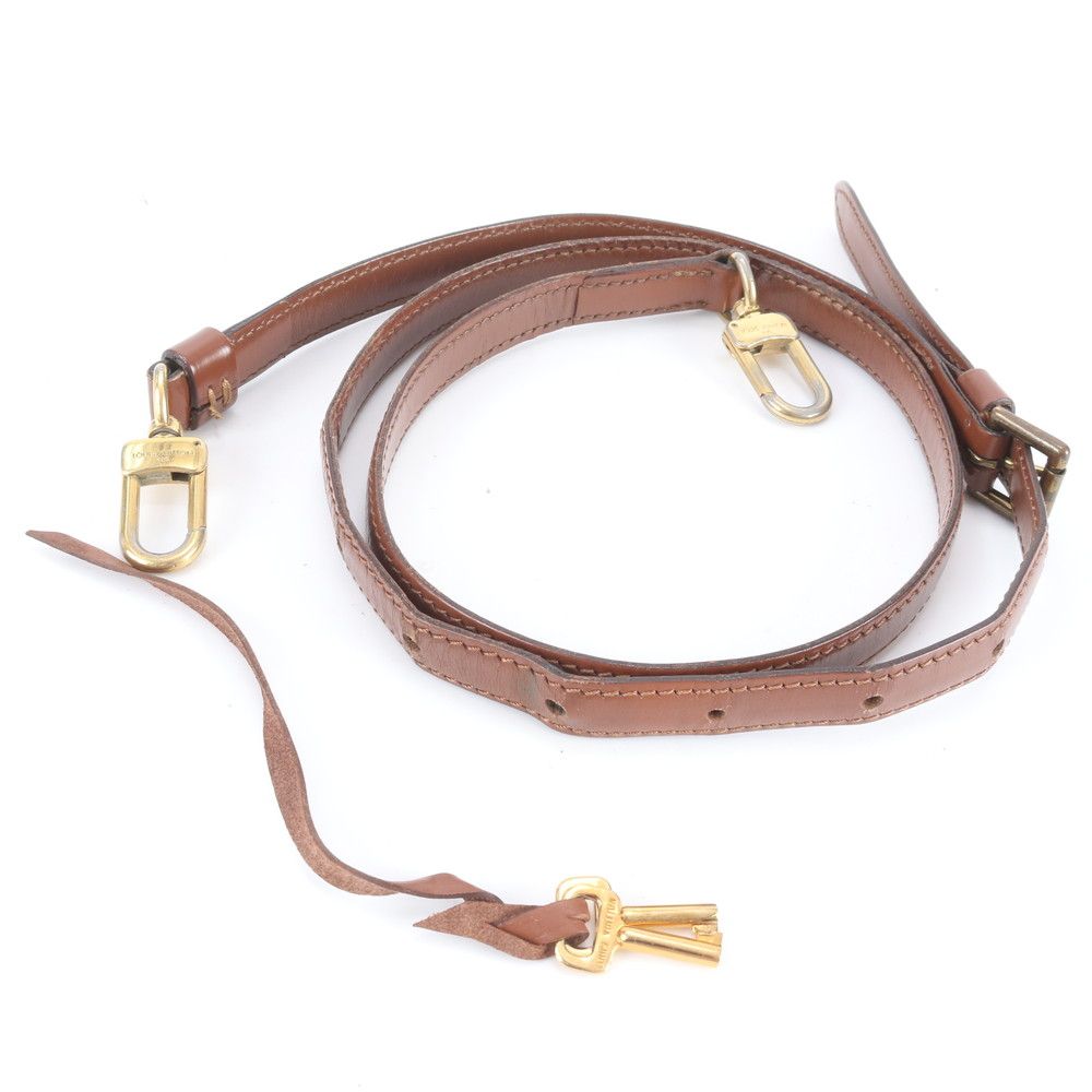 ルイヴィトン モンソー バッグ 用 アクセサリー レザー ショルダーストラップ メンズ レディース RWM DV7-6【中古】