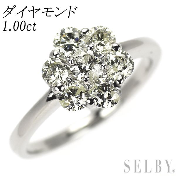 Pt900 ダイヤモンド リング 1.00ct フラワー