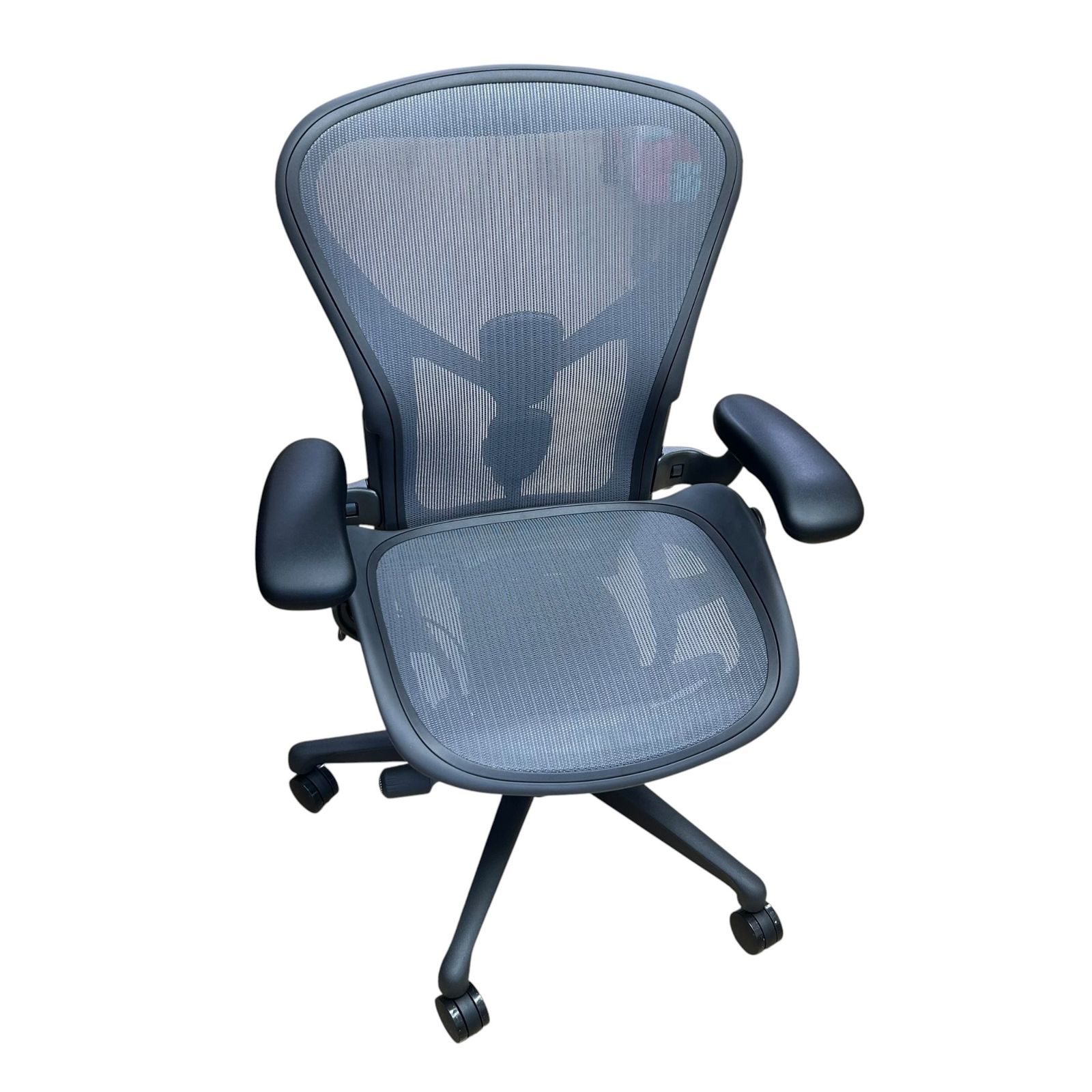 極美品 Herman Miller アーロンチェア Bサイズ メッシュチェア 可動肘 