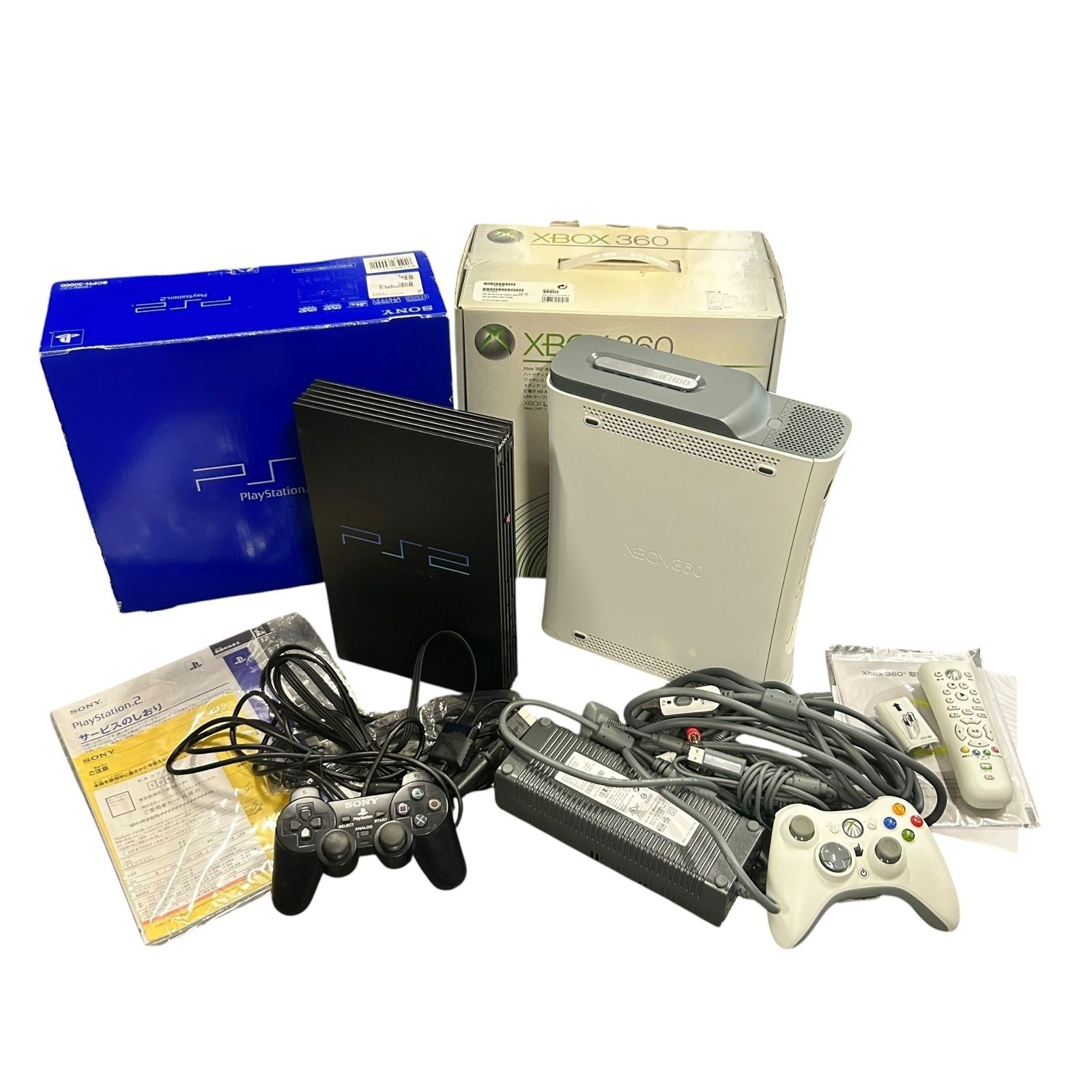 ■SONY PlayStation 2 SCPH-30000 Xbox 360 Main Unit Set Operation Confirmed Controller Cable Box Included C Rank 2556055,2556055