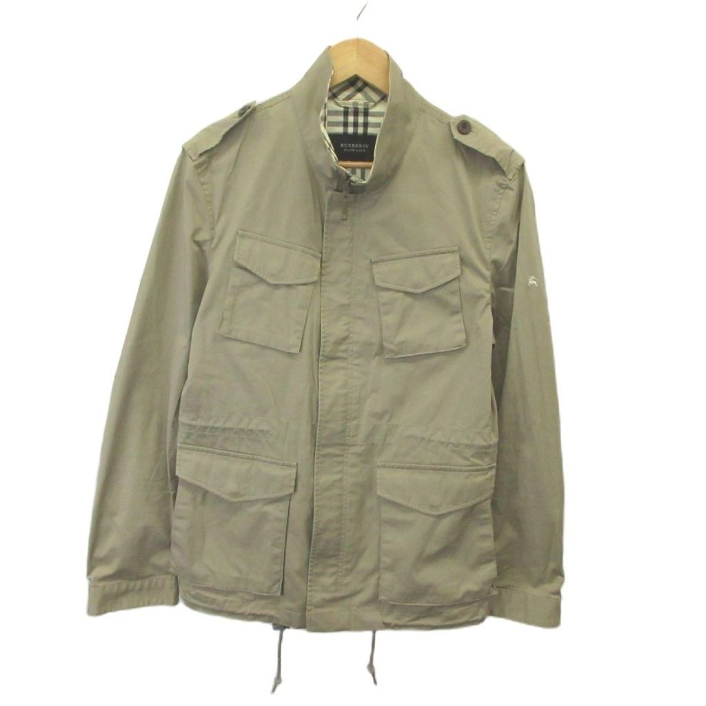 バーバリーブラックレーベル BURBERRY BLACK LABEL ジャケット 上着 L ベージュ スタンドカラー フラップポケット 長袖 /NP ■ECD004