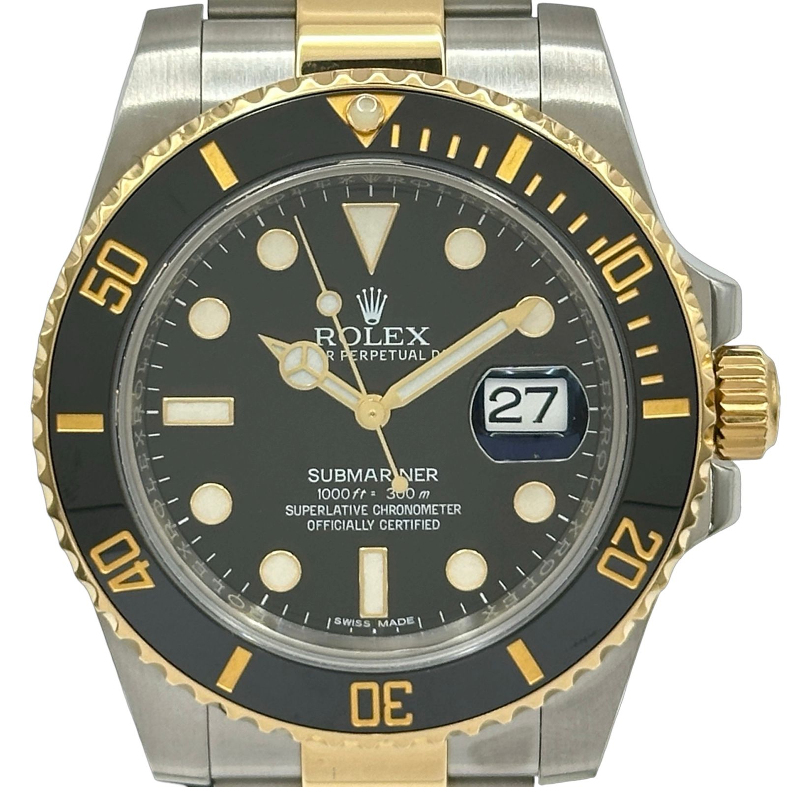 ロレックス ROLEX サブマリーナ 116613LN ブラック ゴールド/ステンレススチール 自動巻き メンズ 腕時計