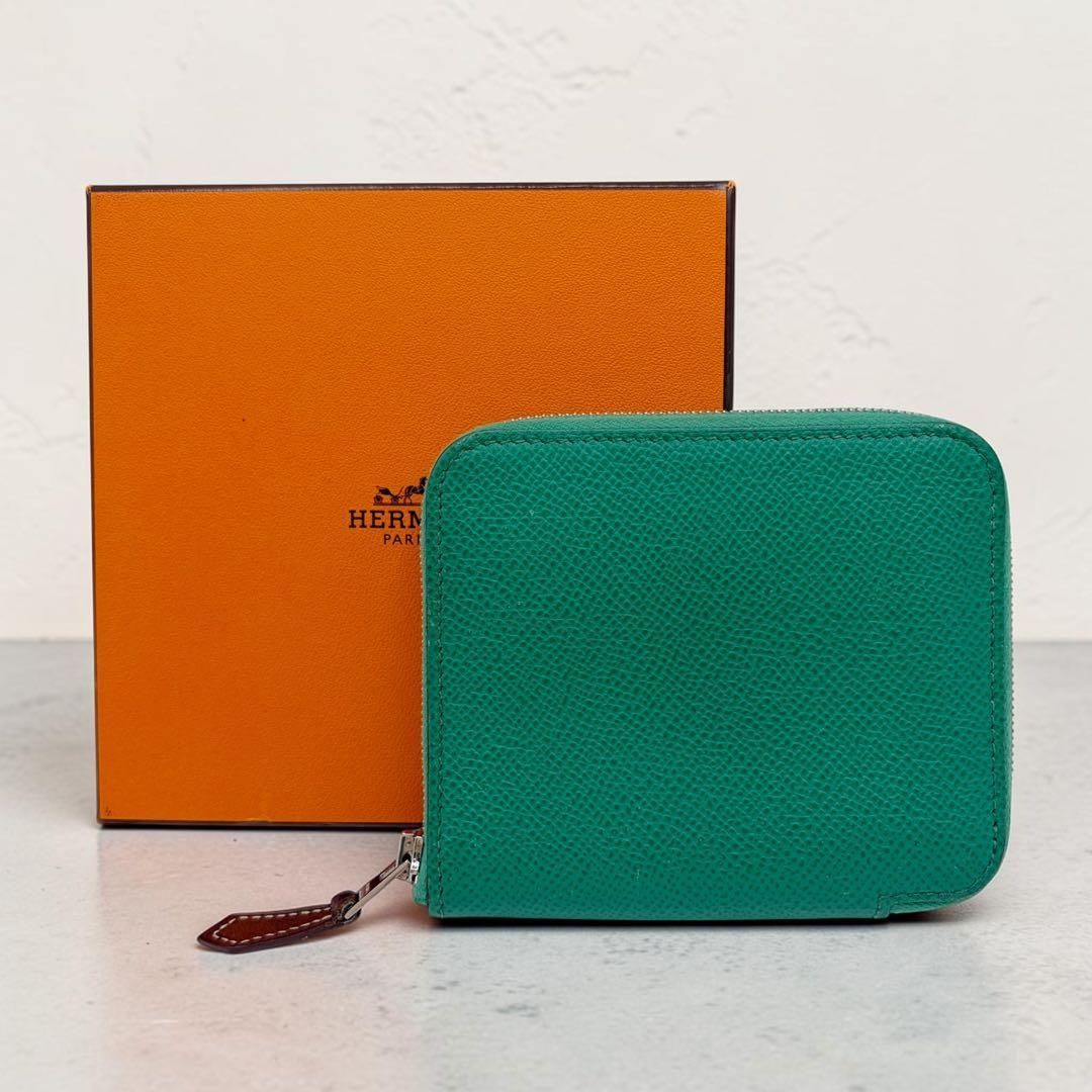 ⭐️美品⭐️ エルメス アザップ シルクイン コンパクト グリーン