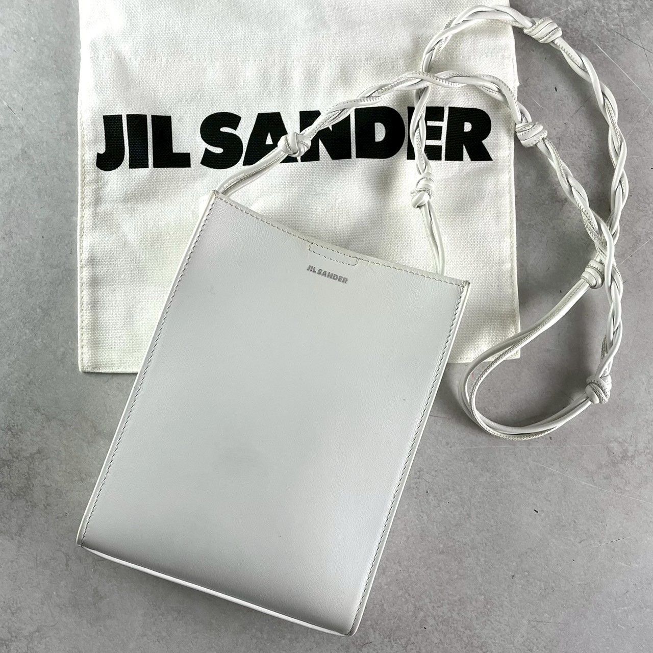 【美品・正規品】JIL SANDERジルサンダータングルバッグスモール白 保存袋 極美品✨JIL SANDER ジルサンダー タングルスモール ショルダーバッグ