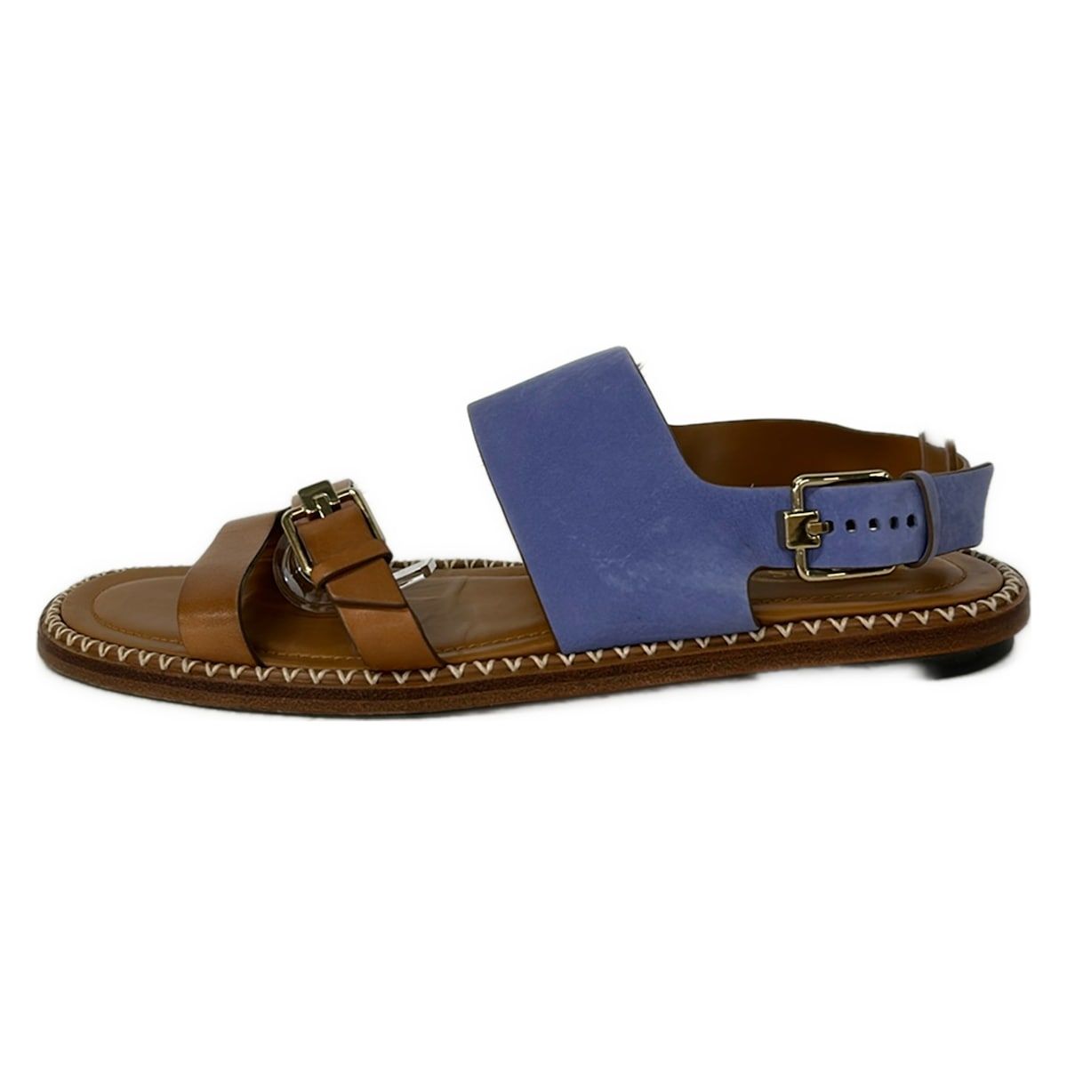 TOD'S(トッズ) サンダル 38 レディース - ブラウン×ライトパープル レザー