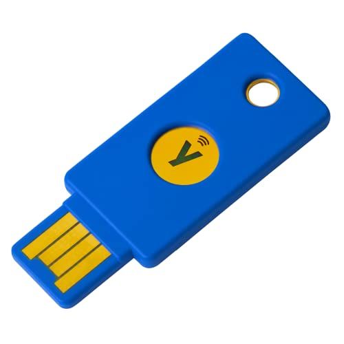 Yubico FIDOセキュリティキー NFC - FIDO U2F/FIDO2/USB-A ポート/NFC/2段階認証/高耐久性/耐衝撃性/防水 Keychainｍａ