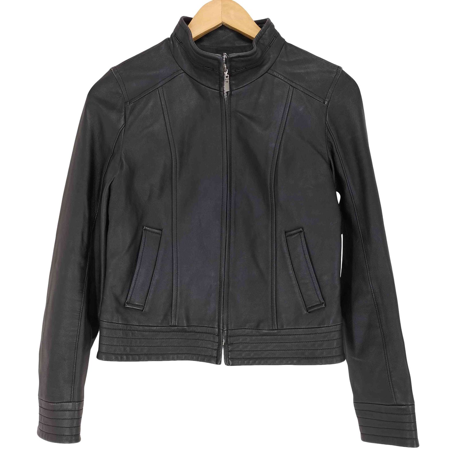 ユーズドフルギ USED古着 LAST SCENE lamb leather スタンドカラーレザージャケット レディース JPN：1