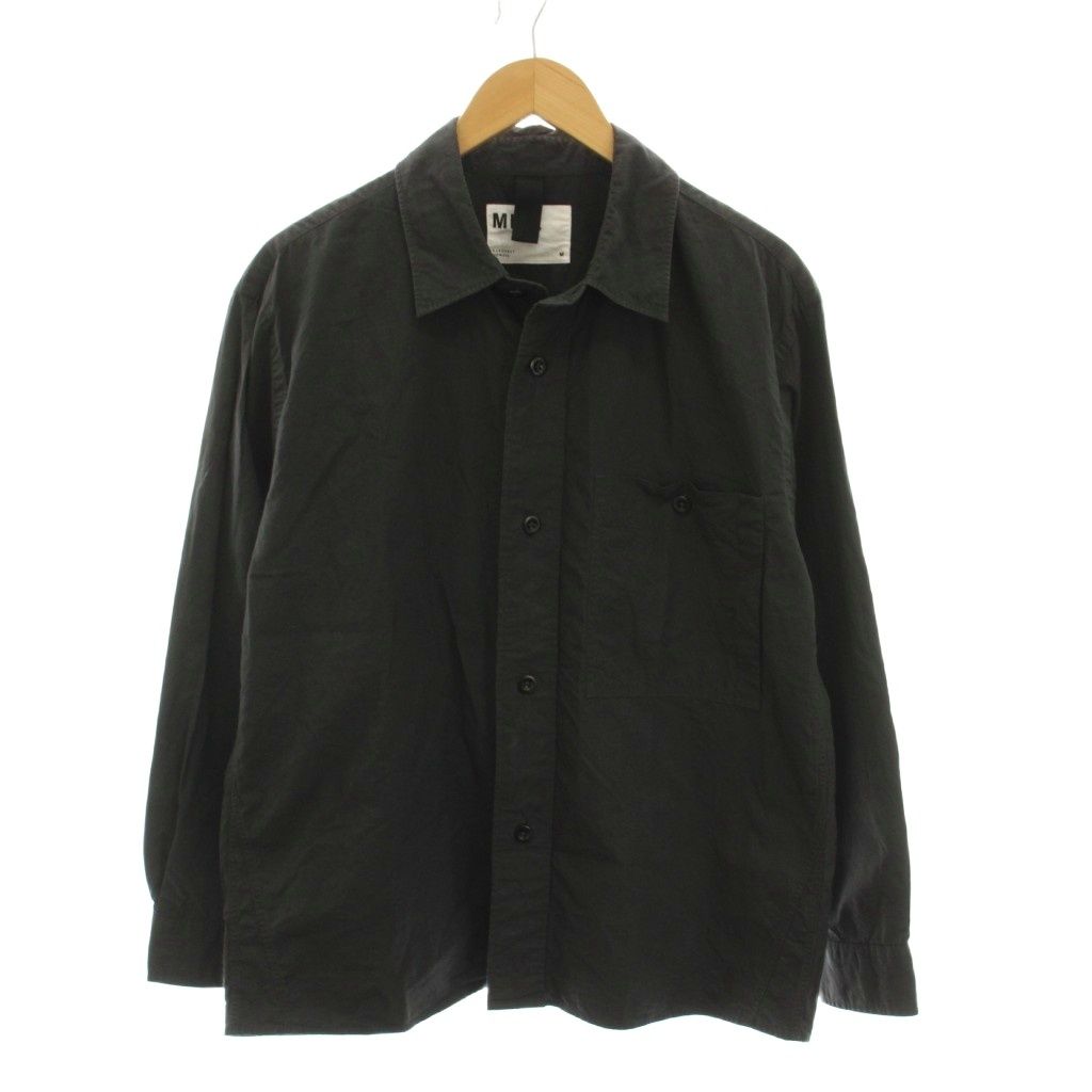マーガレットハウエル MHL. 24AW SOFT COTTON SHIRTING シャツ 長袖 M 黒 ブラック 596-4250504 /YM