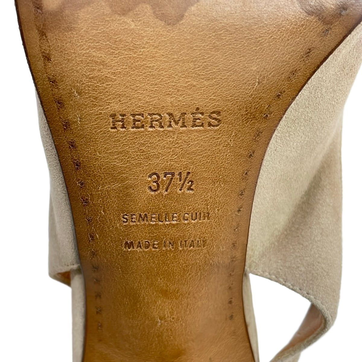HERMES(エルメス) サンダル 37 1/2 レディース - ベージュ - メルカリ