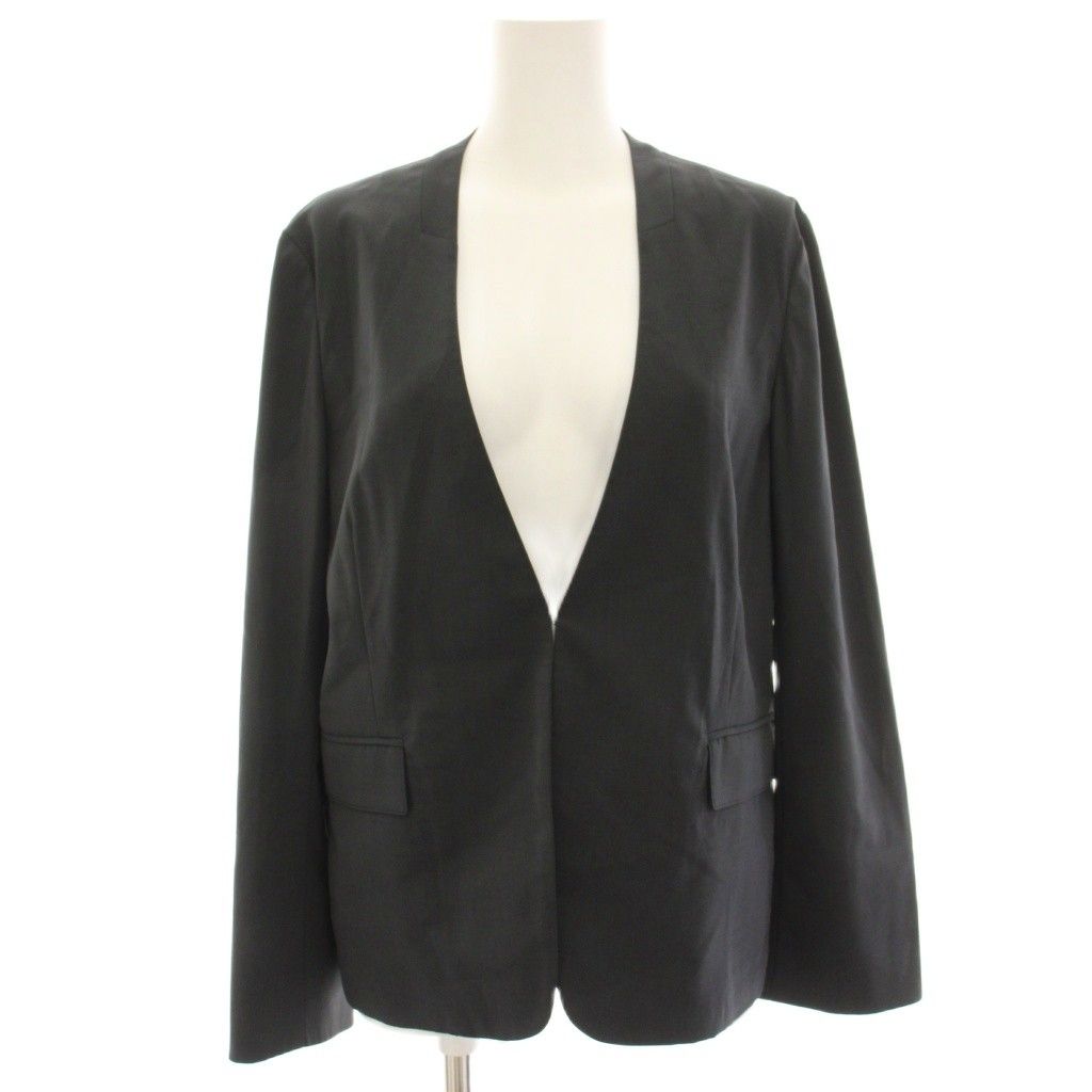 ソージュ SOEJU エアリーストレッチノーカラージャケット L グレー S-00-JK-028 /HN