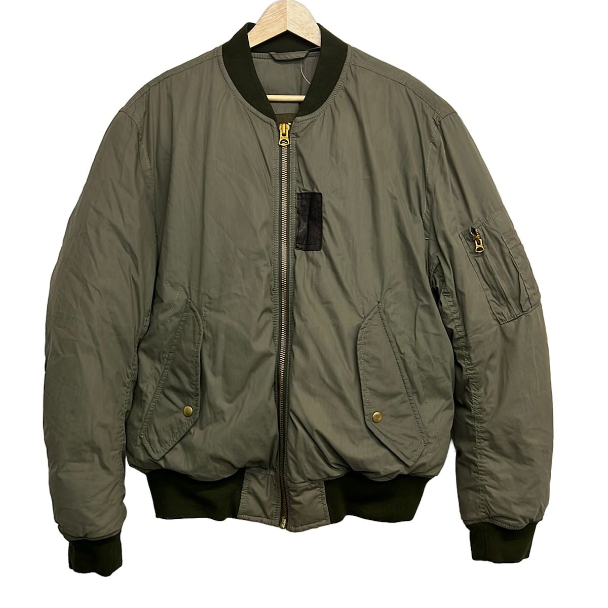 ACNE STUDIOS(アクネ ストゥディオズ) ブルゾン サイズ52 メンズ - グリーン×カーキ 長袖/ジップアップ/中綿/秋/冬