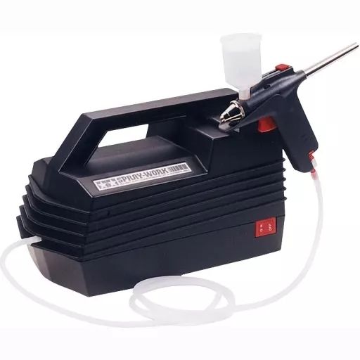 【中古】塗料・工具 スプレーワーク ベーシックコンプレッサーセット(エアーブラシ付き) 「エアーブラシシステム No.20」 [74520-000]