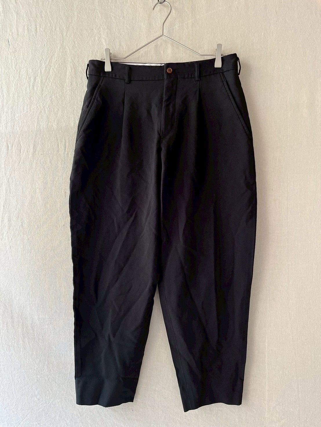 【ポリ縮絨】AD2022 COMME des GARCONS HOMME DEUX パンツ / S ブラック スラックス シワ加工 P6-05017-92191