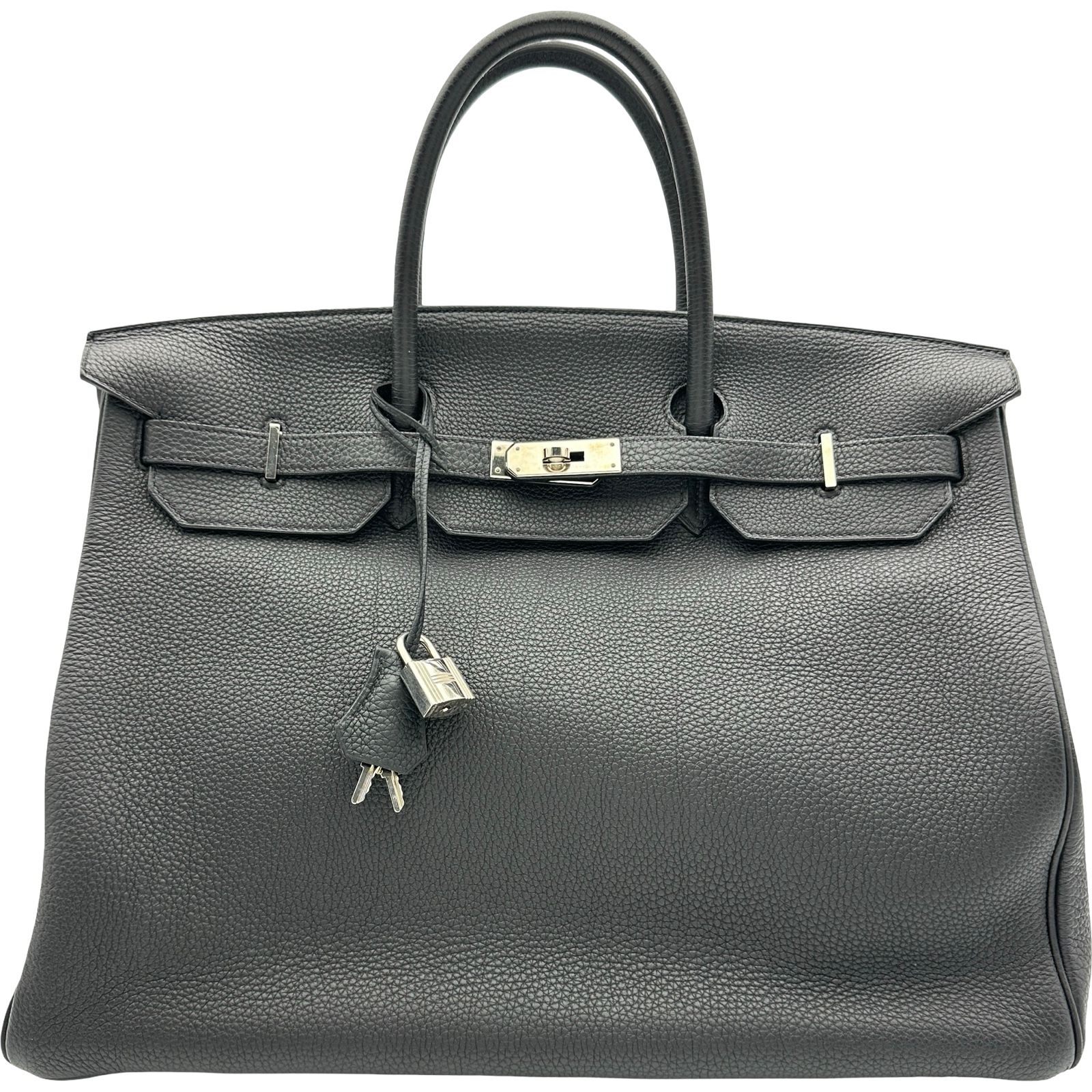 エルメス HERMES バーキン40 Z刻印 ブラック シルバー金具 トゴ メンズ ハンドバッグ