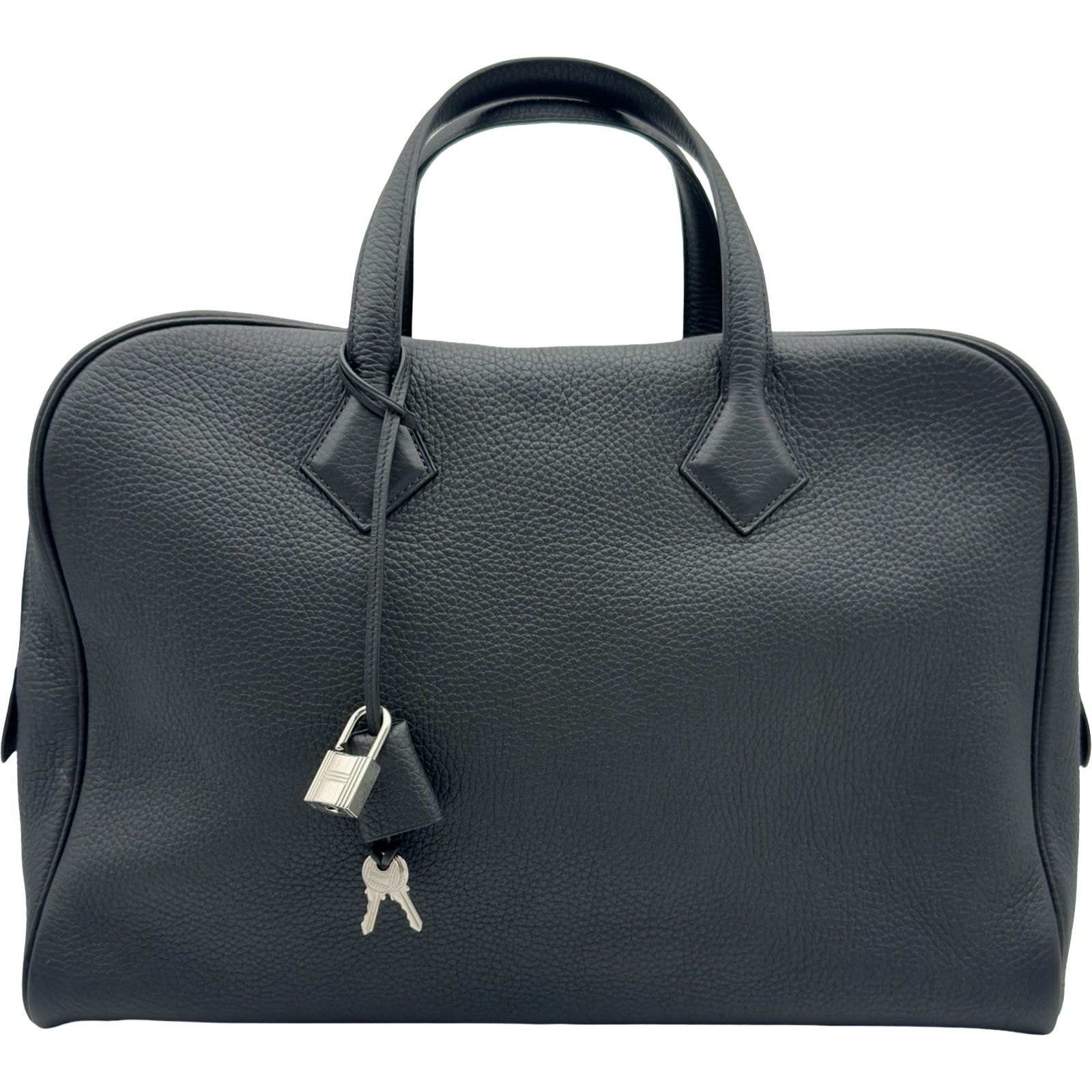 エルメス HERMES ヴィクトリア2 12H □R刻 ブラック シルバー金具 トリヨンクレマンス メンズ ハンドバッグ