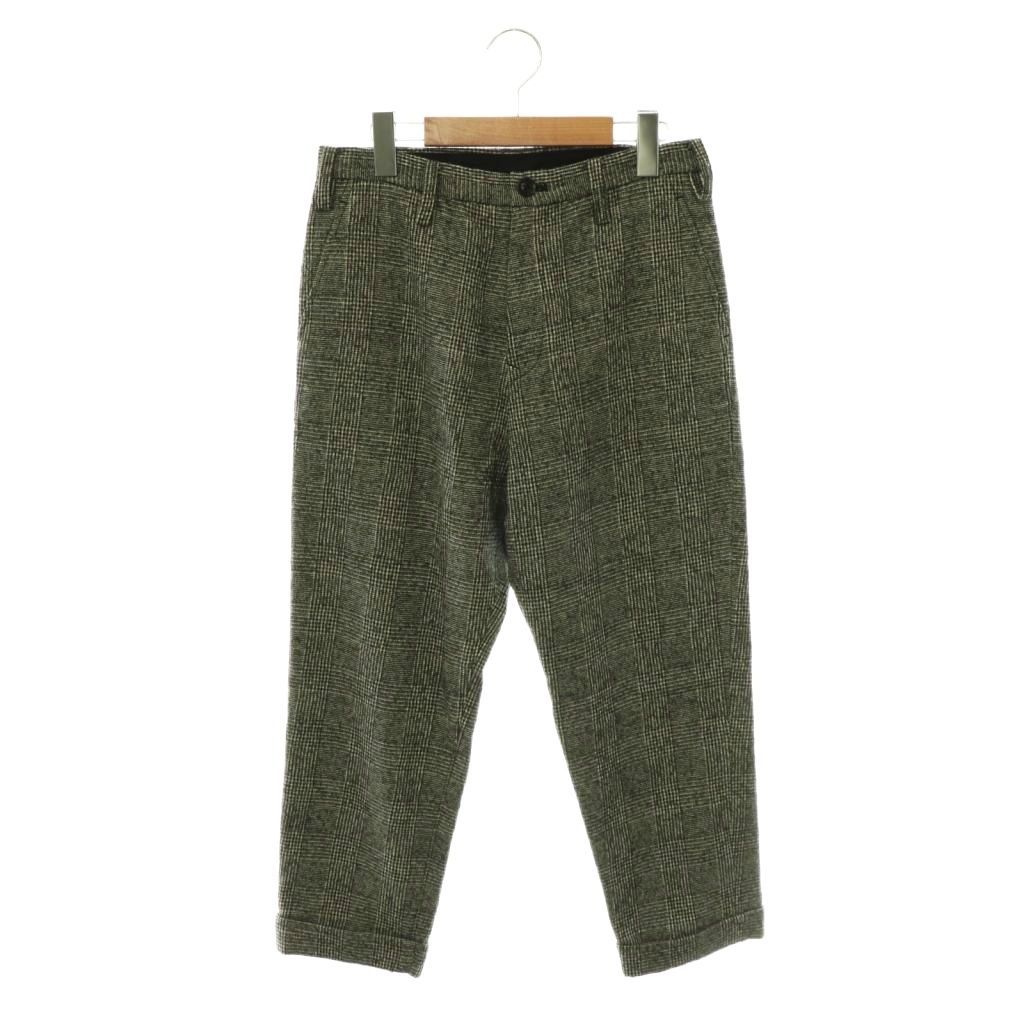ワイズ Y\'s ヨウジヤマモト グレンチェックパンツ クロップド 1 グレー ブラック /ES ■OS ■SH