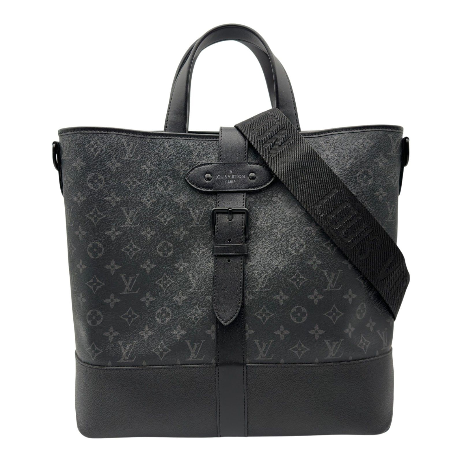 ルイ・ヴィトン LOUIS VUITTON ソミュール・トート M45914 ブラック モノグラムエクリプス/レザー メンズ トートバッグ