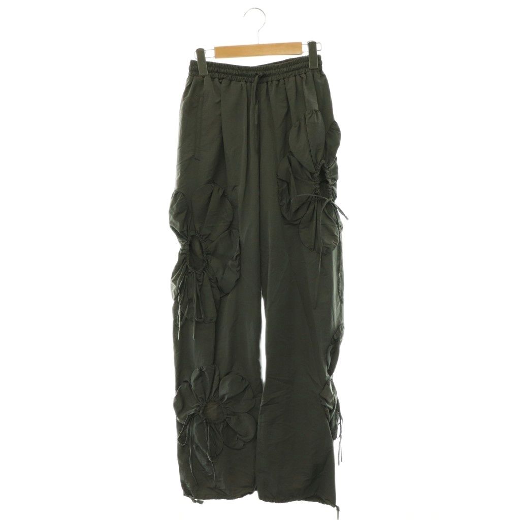 ジェイキム J.Kim flower lounge pants ナイロンパンツ ワイドストレート S チャコールグレー /ES ■OS ■SH
