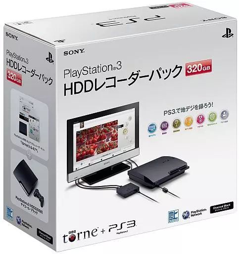 【中古】PS3ハード プレイステーション3(320GB) HDDレコーダー(torne トルネ同梱)パック チャコール・ブラック