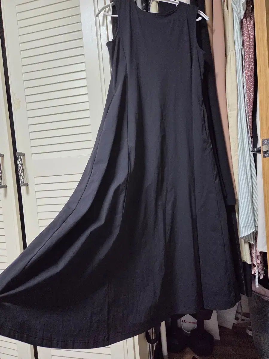 ユニクロ エアリズム ロング丈ワンピース L ほぼ新品