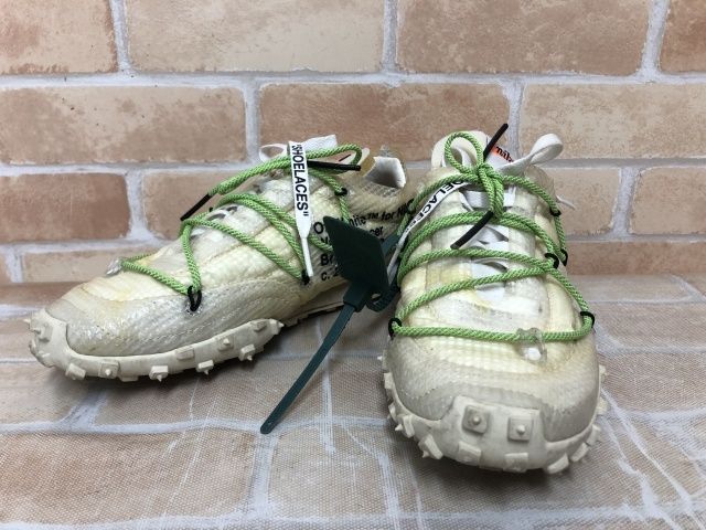 【中古】 NIKE×OFF-WHITE ナイキ WMNS WAFFLE RACER CD8180-100 グリーン系 US6.5（23.5cm） 111452644