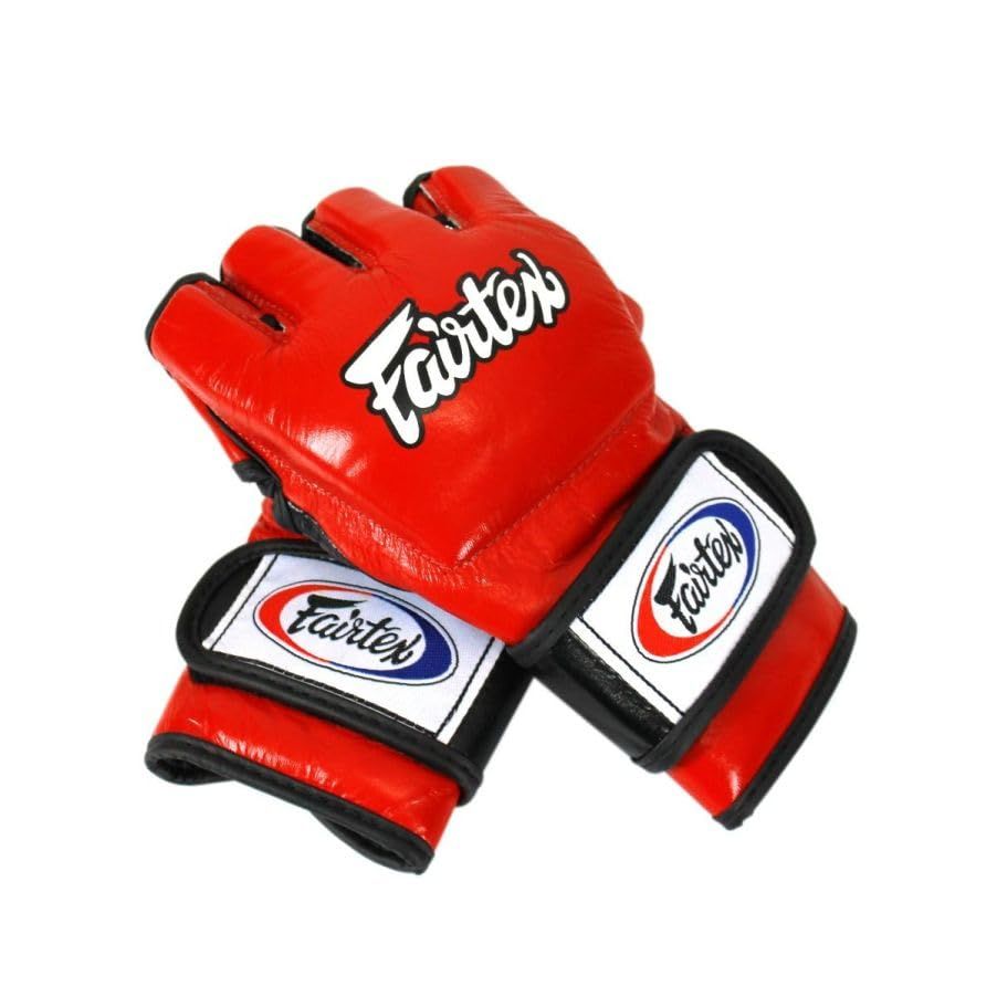 新品 Fairtex フェアテックス MMAグローブ FGV12 親指無 Open Thumb Loop (XL レッド/ブラック)