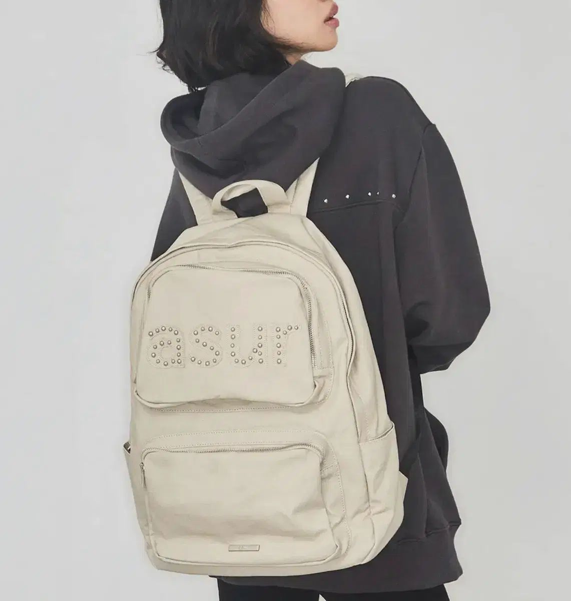ASUR アイボリー バックパック バッグ ムシンサ バックパック 学生 バックパック