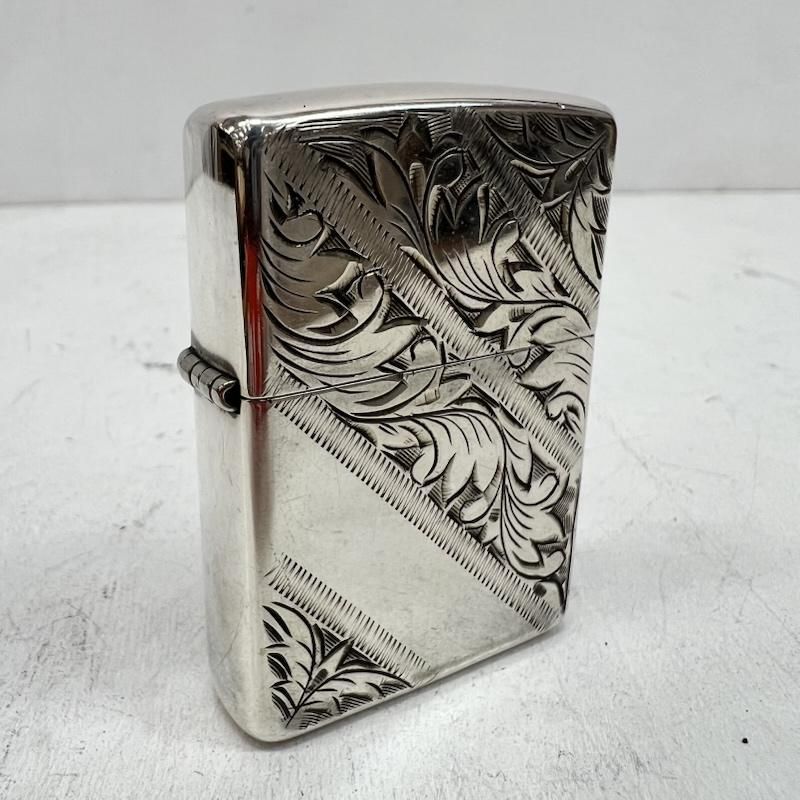 古着 zippo ジッポ スターリングシルバー アラベスク 唐草 ライター メンズ - ISItems【USED】【古着】【中古】50160089