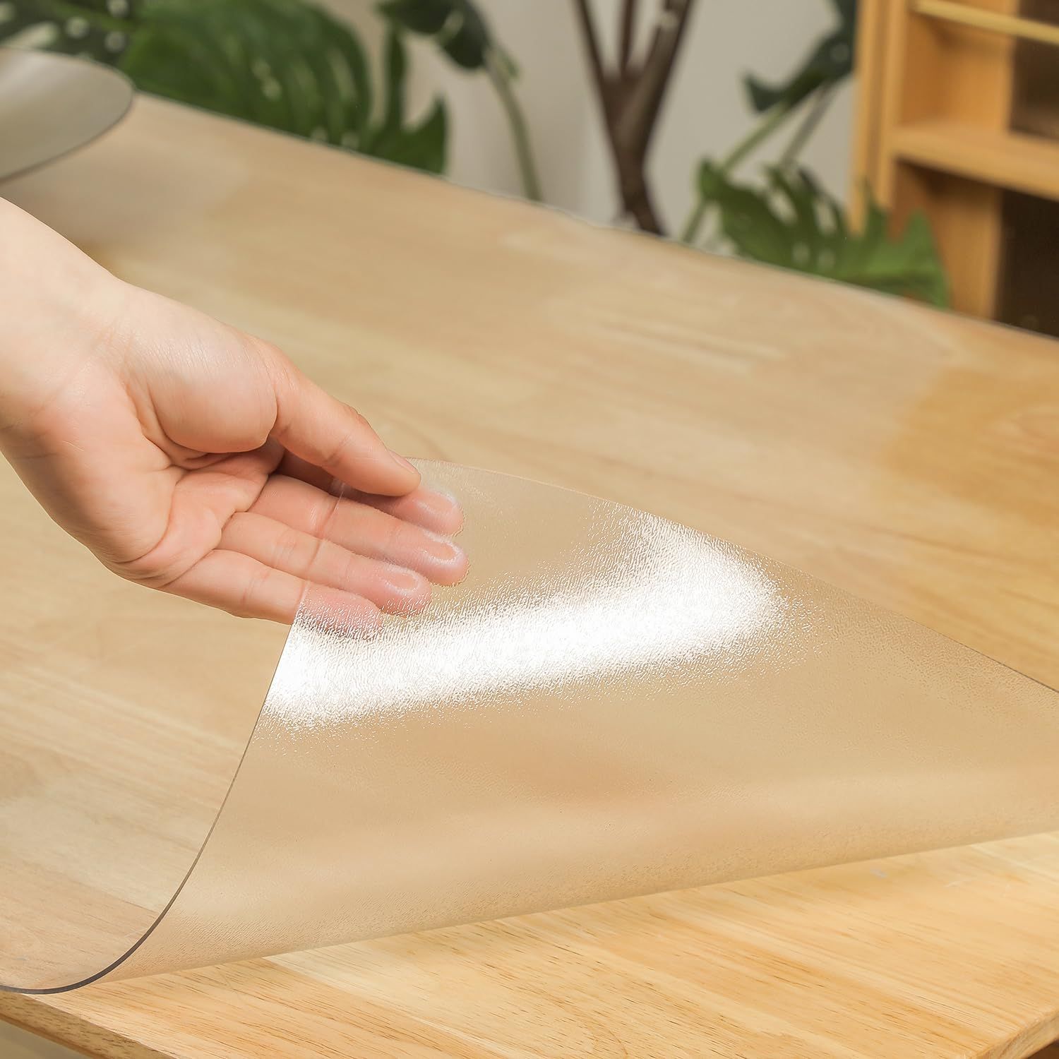 新品 AHAZIAH PVC ダイニングマット エンボス加工 透明マット 特大 