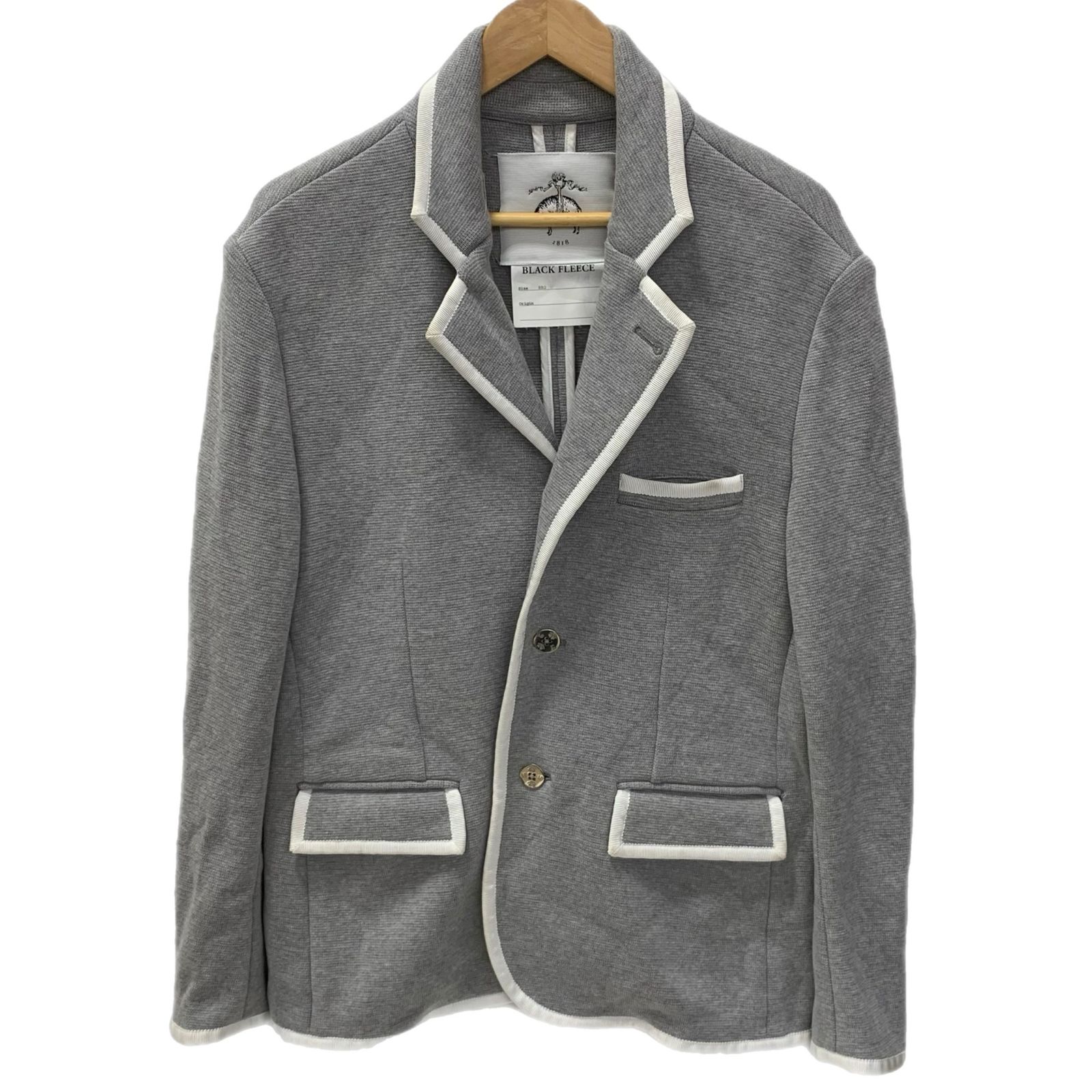 ブルックスブラザーズ Brooks Brothers 1818 BLACK FLEECE パイピングテーラード ジャケット グレー BB2サイズ 201MT-6028