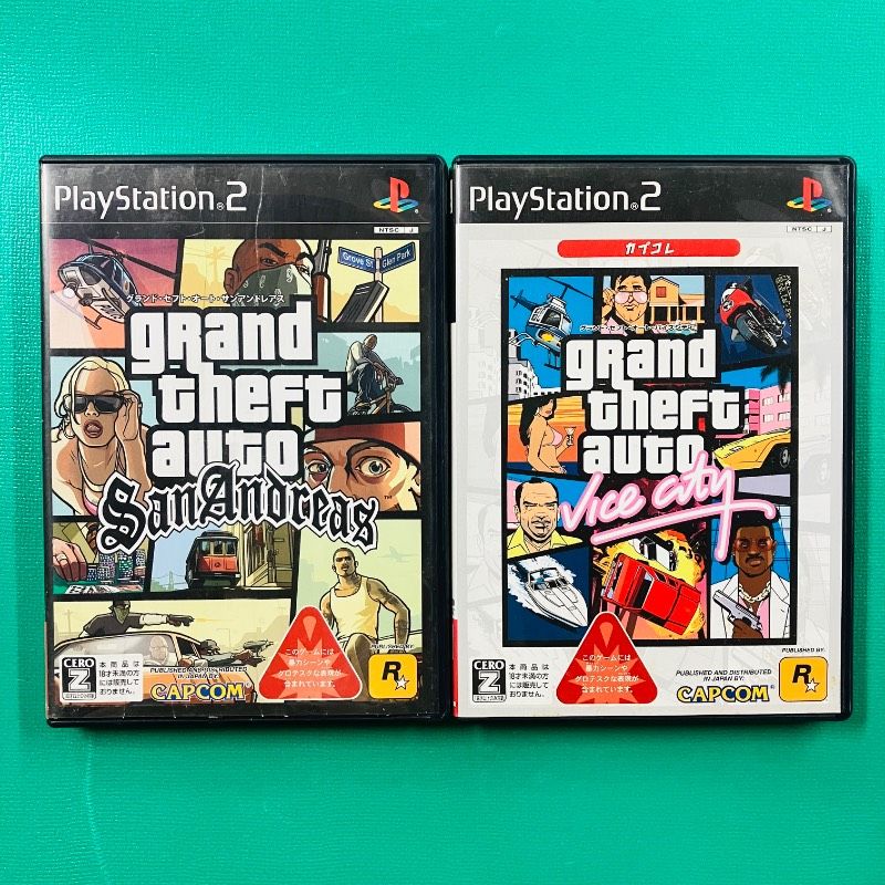 [Beautiful Disc 2 Piece Set] PS2 Grand Theft Auto San Andreas Grand Theft Auto Vice City Capcom Capcom PlayStation 2 ①