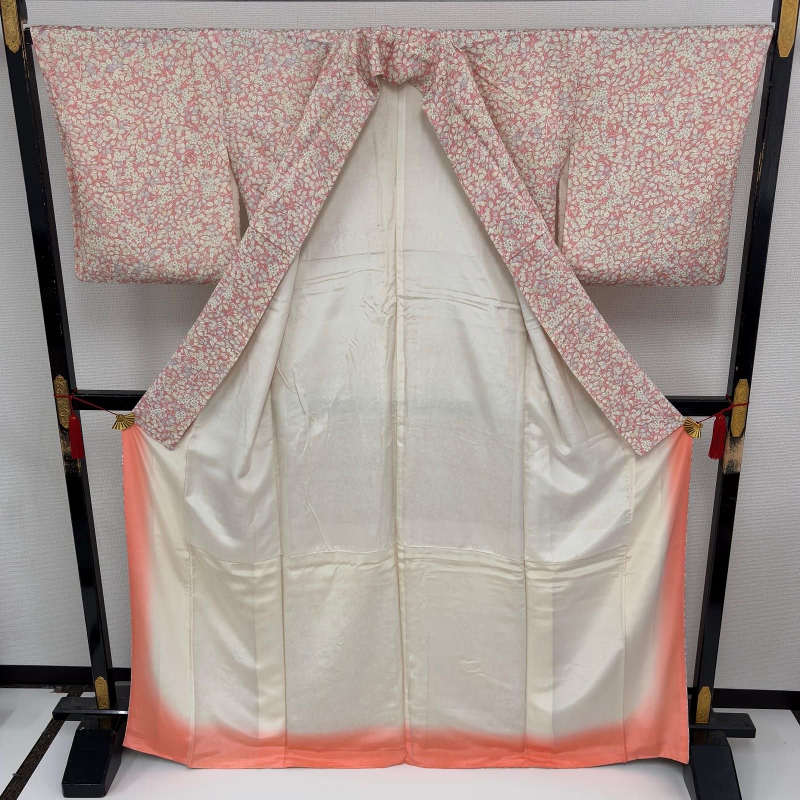 小紋 正絹 美しい染めの花 袷 着物 MK-8589 - メルカリ