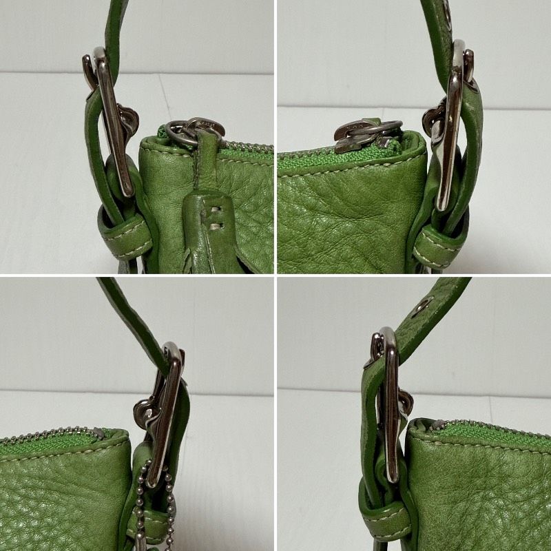 激レア】COACH コーチ 5052 レザー ワンショルダーバッグ グリーン