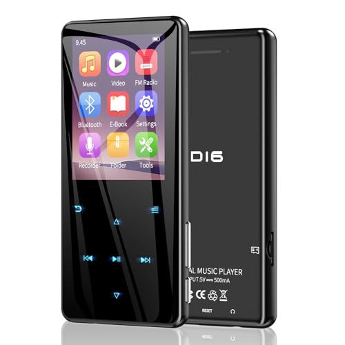 64GB MP3プレーヤー Bluetooth 5.3搭載 ワイヤレス ポータブル音楽プレーヤー 白色ノイズ対応 スピーカー内蔵 ロスレス音質 2.4インチ大画面 金属ボディ FMラジオ/録音/シャッフル再生/電子ブック/アラーム/ビデオ/写 bb6c5177