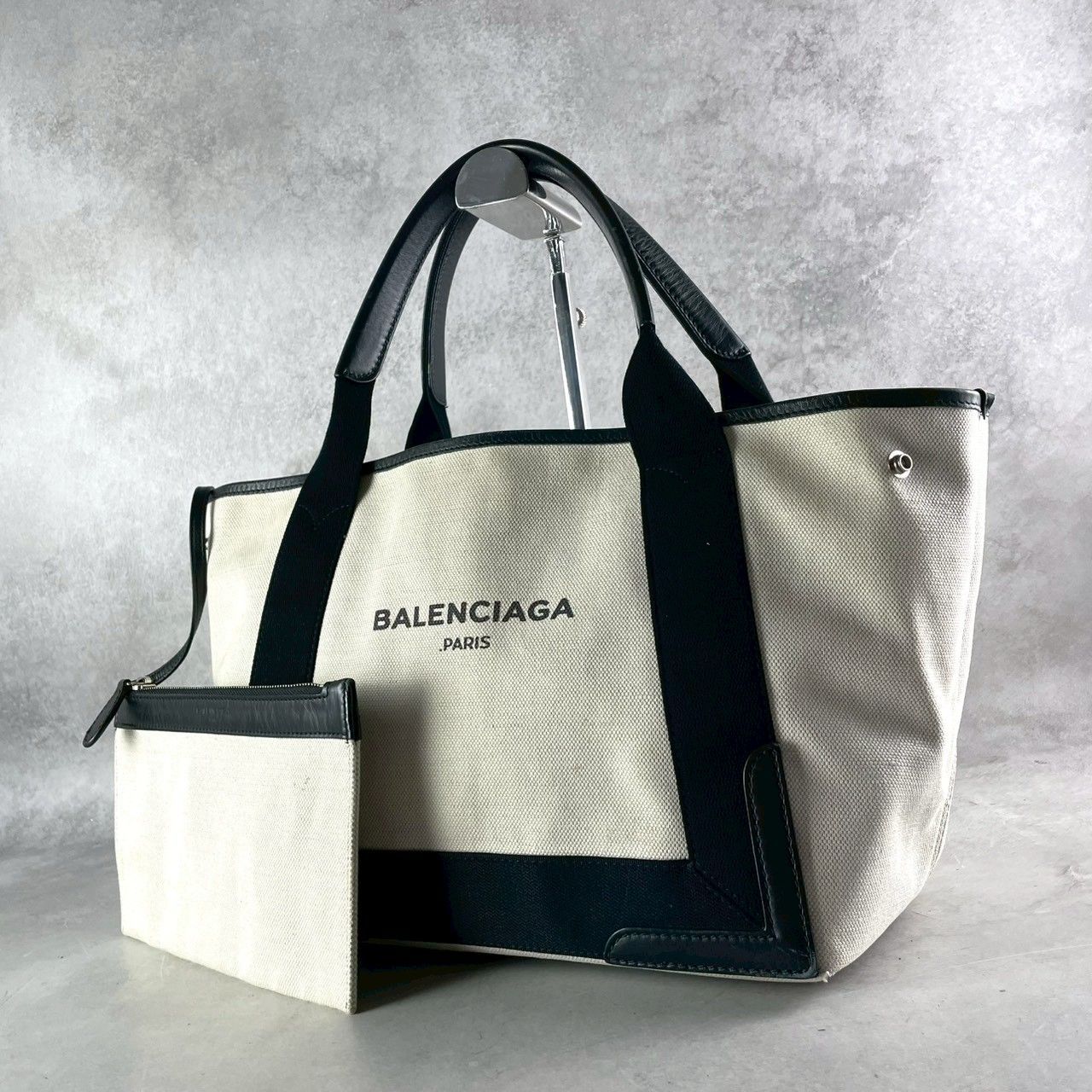 人気✨BALENCIAGA バレンシアガ カバスS キャンバス レザー トート