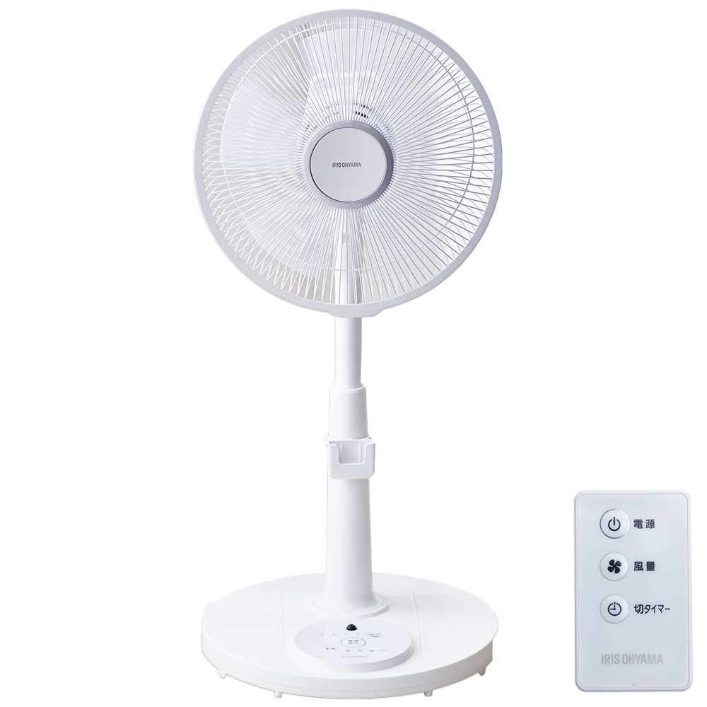 ☆新品☆【節電対策】 アイリスオーヤマ 扇風機 首振り リモコン付 風量3段階 タイマー機能付き 換気 リビング扇 ホワイト PF-M302RA-W