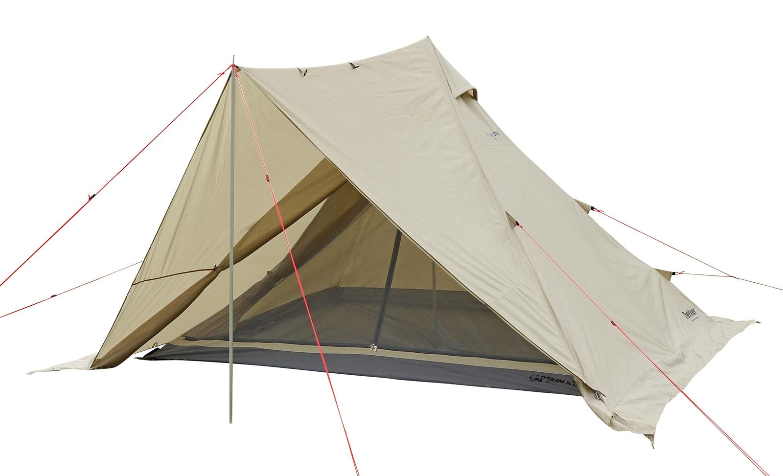 新品 キャプテンスタッグ(CAPTAIN STAG) テント ティピー ワンポールテント レクタ TYPE2 4人用 270 UVカット アルミポール採用 耐水圧フライ2000mm/フロア3000mm ベンチレーション装備 カーキ トレッカー UA-68 27