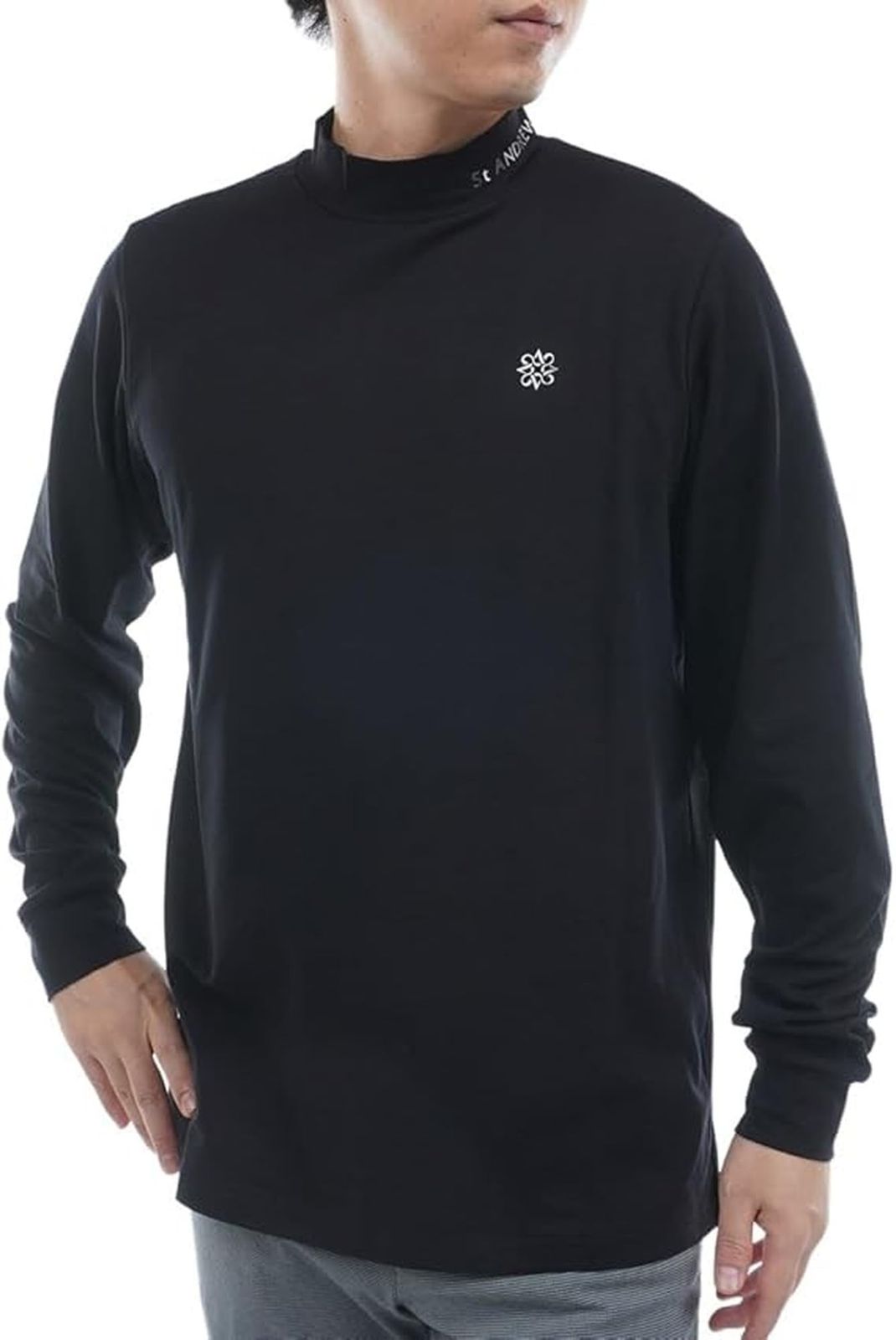 新品 [セントアンドリュース] メンズ 長袖 ハイネックシャツ (ベア天竺) / ゴルフ / 042-5266951 010_ブラック LL