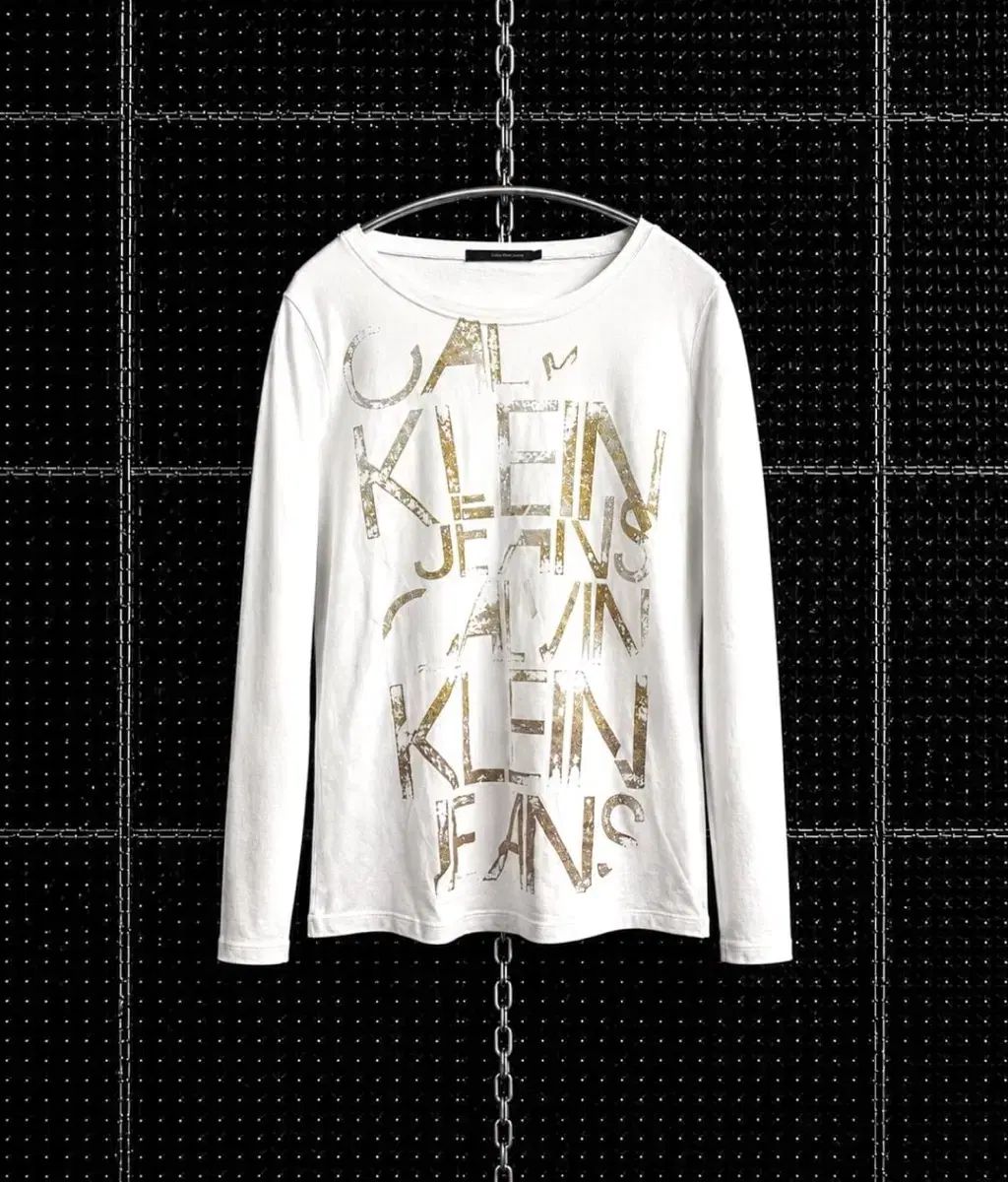 Calvin klein Jeans レタリング 長袖Tシャツ