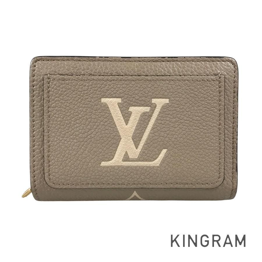 ルイ・ヴィトン LOUIS VUITTON モノグラム アンプラント バイカラー ポルトフォイユ クレア M82370 レザー 二つ折り財布 kkd【中古】