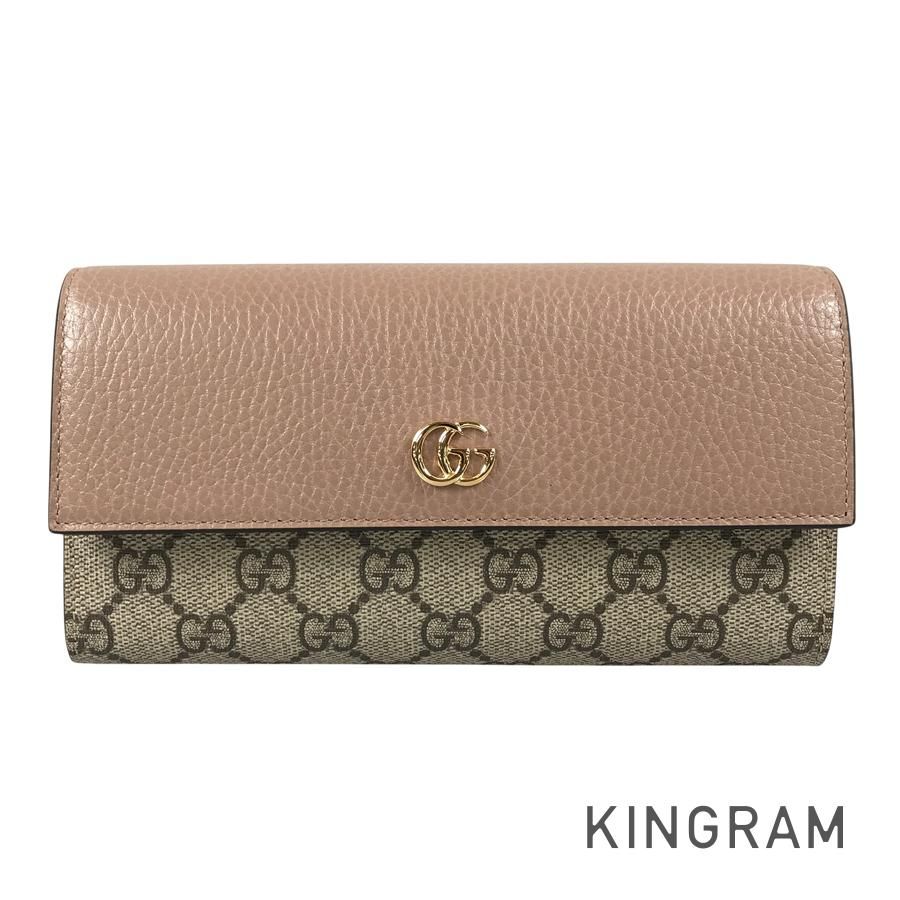 グッチ GUCCI ダブルG バイカラー コンチネンタルウォレット 456116 PVC 長財布 かぶせ蓋 sh【中古】