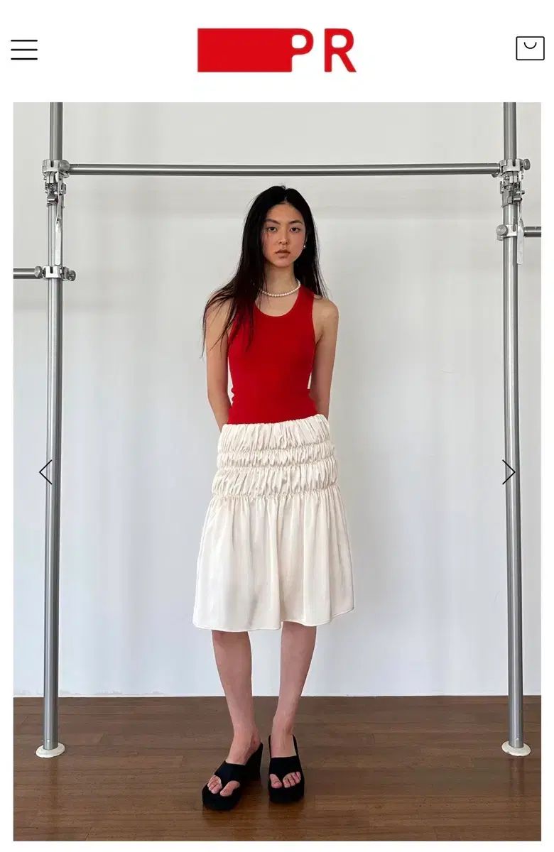 プラクティカル＆リアルリスティック PRISM Melting Midi Skirt Vanilla