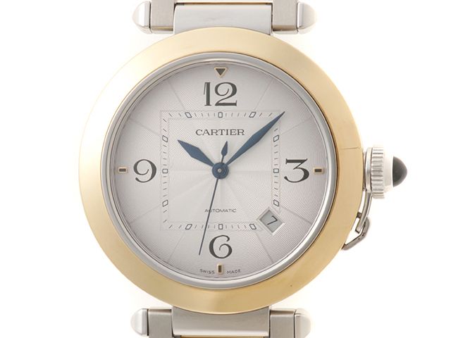 CARTIER カルティエ ウォッチ パシャ ドゥ カルティエ 41mm 時計 W2PA0009 腕時計 ステンレススチール/K18イエローゴールド K18YG シルバー文字盤 自動巻き メンズ【中古】【472】SJ