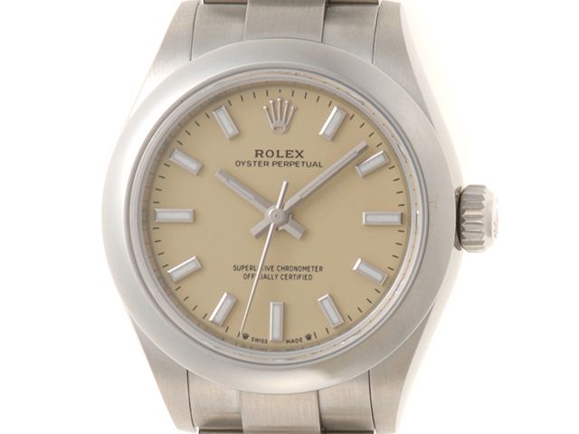 ROLEX ロレックス ウォッチ オイスター パーペチュアル 28 時計 276200 腕時計 ステンレススチール ベージュ文字盤 自動巻き レディース【中古】【472】SJ